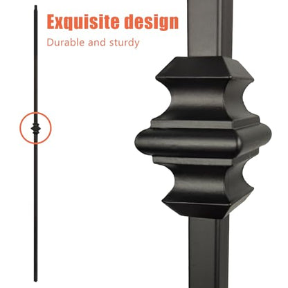10 Pcs Wrought Iron Balusters, Single Knuckle Balusters
