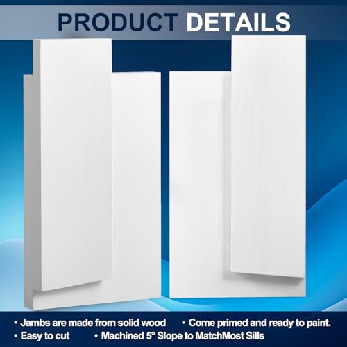 CroBlissful Door Frame Repair Kit, Exterior Door Jamb Kit, 6-9/16" W X 12" L - size: 6-9/16" W X 12" L