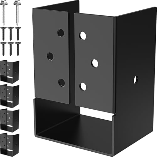 4"x6" Outdoor Concealed Mount Joist Hangers for 4"x 6" Beam Swing(4 Pack) - size: 4pcs 4"x6"
