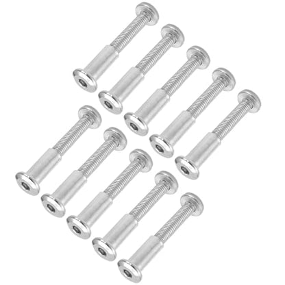 10 Pair(20 Piece) M6x45mm Hex Drive Socket Cap Bolt, Silver - color: Silver, size: M6x45mm