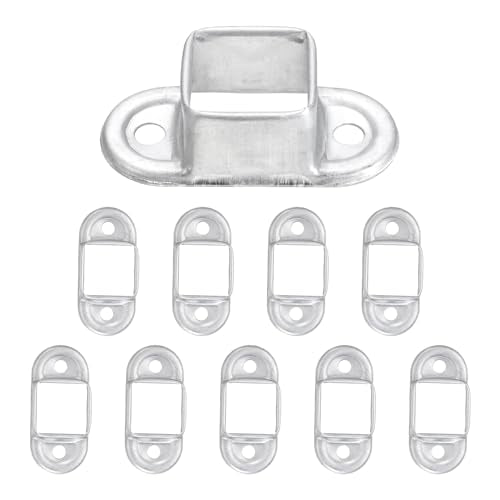 uxcell 10 Pack Square Post Flange Base, Fits 1x1 Square Tube Galvanized Steel Wall Mount Rail End Bracket Square Base Connector for Deck Fence Railing Handrail Mounting - size: 1" x 1"