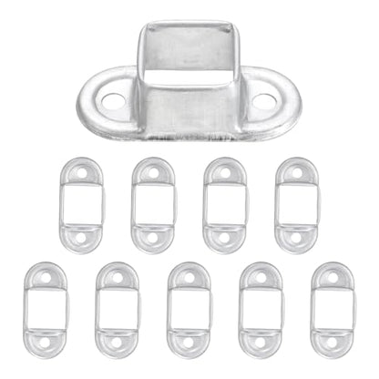 uxcell 10 Pack Square Post Flange Base, Fits 1x1 Square Tube Galvanized Steel Wall Mount Rail End Bracket Square Base Connector for Deck Fence Railing Handrail Mounting - size: 1" x 1"