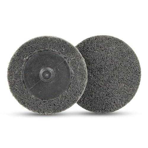 10-Pack 2-Inch Quick Change Material Preparation Discs, Fiber-Mesh Conditioning Pads - Gray (Ultra Fine)