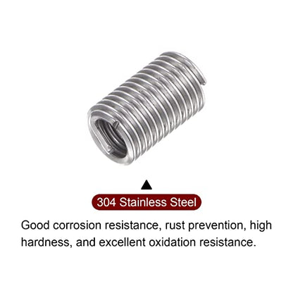 HARFINGTON 30pcs Wire Threaded Inserts 10#-24 UNC 3D 14.4mm 304 Stainless Steel Helical Coiled Wire Thread Sleeve - size: 10#-24 UNC