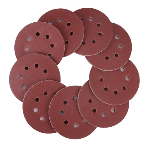 WORKPRO Sanding Discs, 5-Inch 150 Grit 8-Hole Hook and Loop, 100 Pack - style: 100PCS 5 Inch 150 Grit