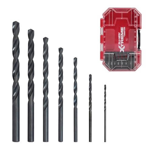 Disston BluMol Extreme E0217000 7pc Premium Heavy Duty Black Oxide Drill bit Set with case - style: 7pc Black Oxide Drill Bit Set
