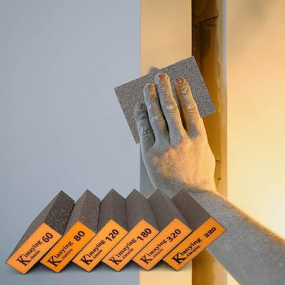 Sanding Sponge, 60-320 Grit Assortment Sanding Block, 20 Pack - size: 60-320grit,20PCS