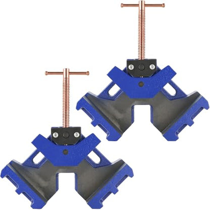 DASBET 2Pcs Cast Iron Welders Angle Clamp Heavy Duty Two Axis Welding Clamp