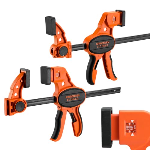 Jorgensen E-Z Hold 2-Pack 6" 300LBS Load Indicator Woodworking Bar Clamps - size: 6 inch