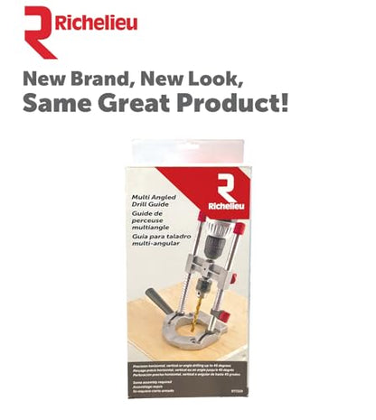 Richelieu R77229 Multi Angled Drill Guide Attachment for 1/4 in. & 3/8 in. Drills, Silver (Pack of 8) - size: 1 (Pack of 8)
