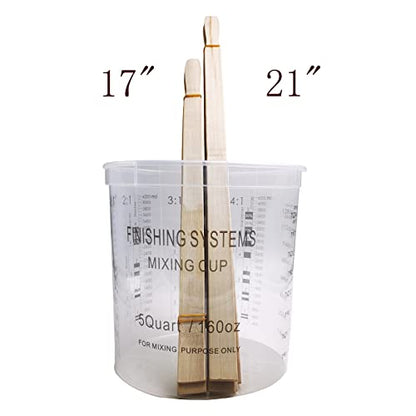 5 Gallon Paint Stir Sticks Bulk 17 inch, 10pc Wooden Paint Stirrers Mixing Paint, Large Popsicle Sticks for Crafts - color: Pack of 10, size: 17 inch
