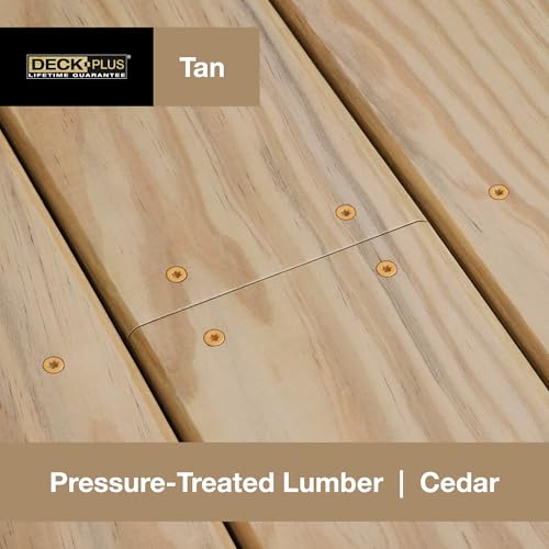 Deck Plus Deck Screws, #10 x 3-1/2in, 55 Pack, Tan - color: Tan, size: #10 x 3-1/2", style: 55 pcs