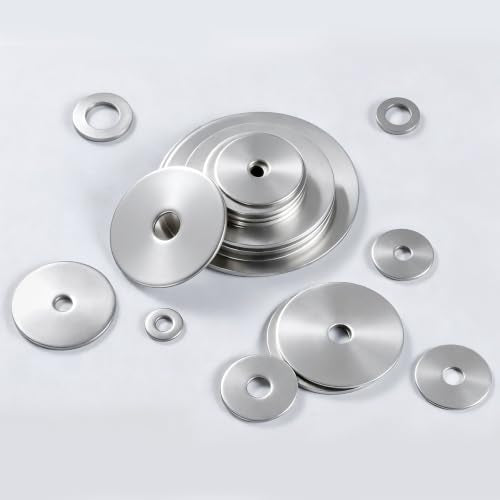 60PCS 1/8" x1" Fender Washers, 304 Stainless Steel 18-8, 1/8" ID x 1" OD Hardware Flat Washers for Screws Bolts - color: Silver, size: Fender 1/8(#6)x1"