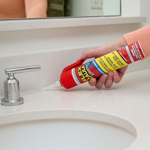 Flex Caulk Silicone Waterproof Sealant, Clear, 6.5 oz, 1-Pack - style: Silicone, Clear, 6.5 oz, 1-Pack