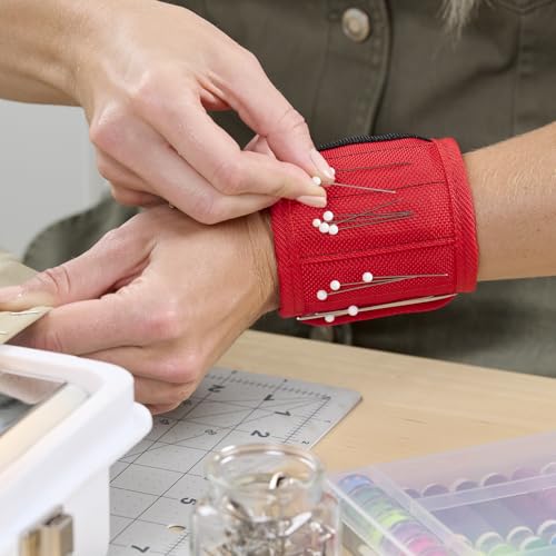 MagSnap Magnetic Wristband by Wrap-It Storage - Red - color: Red