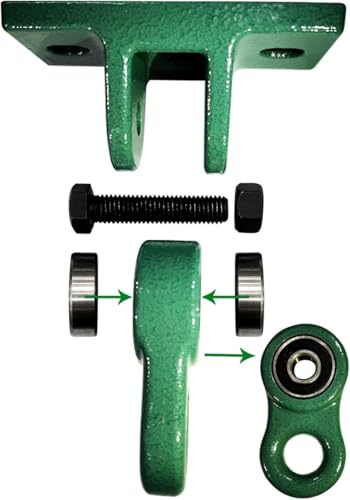 ABUSA Heavy Duty Swing Sets Brackets Including 2 Green A-Frame Swing Set Brackets 2 Green Swing Seats and 4 Greenn Swing Hangers for Playground Equipment Mounting Parts Hardware Included (G007) - color: G+g