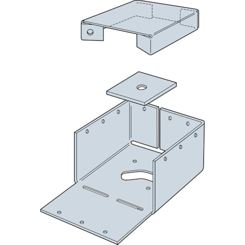 Simpson Strong-Tie ABW66RZ ABW ZMAX Galvanized Adjustable Standoff Post Base for 6x6 Rough - size: 1 Each