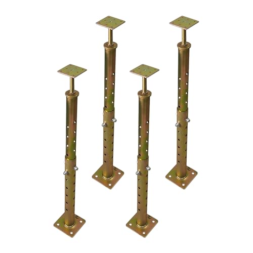 4 Pack House Floor Joist Support Jack 19.5"-34.5" Adjustable for Leveling - size: 19.5-34.5 inch