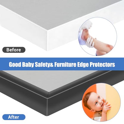 Rubber Edge Trim, Self-Adhesive U Channel Edge Protector for Plywood, Cabinet, 1-1/4" Wood Edge Banding, Flexible Furniture Repair, EPDM Material, Fit 1-1/4"(32mm), Length 20Ft, Black - size: Fit 1-1/4"- L20'