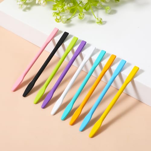 9PCS Colored Silicone Stir Sticks, Reusable Silicone Mixing Sticks