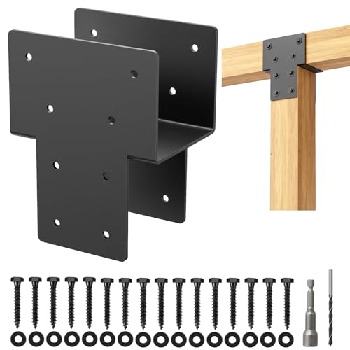 4x4 1PCS Post Cap Tie Rod Brackets,Heavy Duty Beam Tie Rod Brackets - size: 4"x4" 1pcs