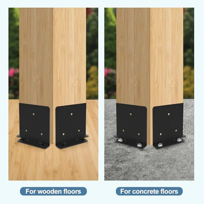 6X6 Post Anchor Base 4Set,Adjustable Post Base for 6x6 8x8 Post - size: 6X6