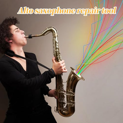 Alto Saxophone Repair Kit,92 Pcs Alto Saxophone Repair Parts Replacement Tools Set,Woodwind Musical Instrument Maintenance Replacement Accessories - color: Alto Saxophone Repair Tool-1