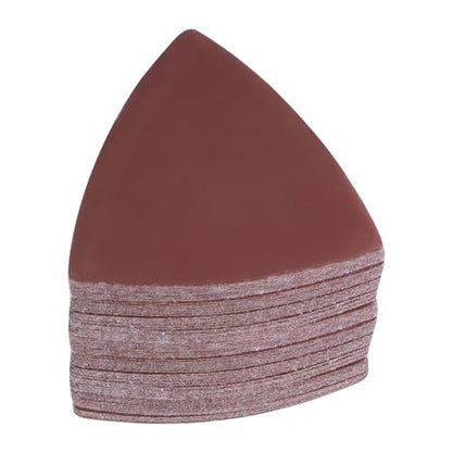 HARFINGTON 100pcs Triangular Hook & Loop Sandpapers 2000 Grits 3-1/8" Aluminum Oxide Sanding Pads Random Orbital Mouse Detail Sander Papers Oscillating Multi Tool Sheets - size: 2000 Grits