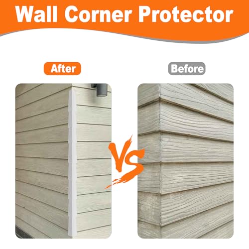 8 PCS Aluminum Siding Corners 8 inches,Outside Siding Corner Caps with Nails,Easy Installation for Wooden House,Mobile House