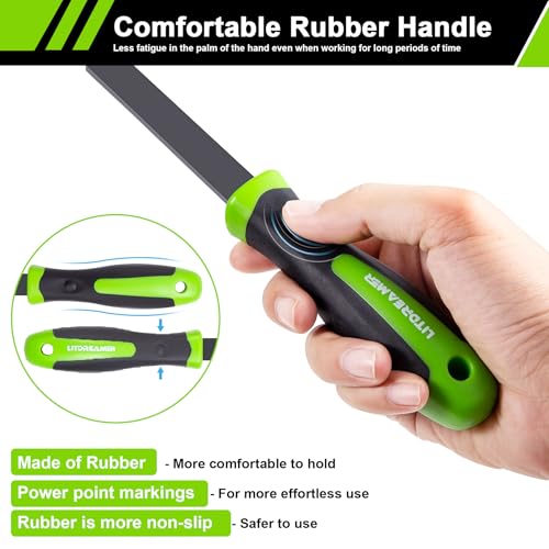 2PCS Carbide Scraper Set,Super Carbide Gasket Scraper with Durable Tungsten Tip for Remove Gaskets, Carbon and More from Varied Surfaces,1-1/4 Inch and 5/8 Inch Metal Scraper Tool