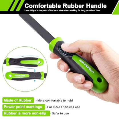 2PCS Carbide Scraper Set,Super Carbide Gasket Scraper with Durable Tungsten Tip for Remove Gaskets, Carbon and More from Varied Surfaces,1-1/4 Inch and 5/8 Inch Metal Scraper Tool