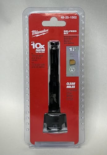 MILWAUKEE ELEC Tool 48-25-1502 1-1/2" Self Feed Bit with 2 Feed Screws Included