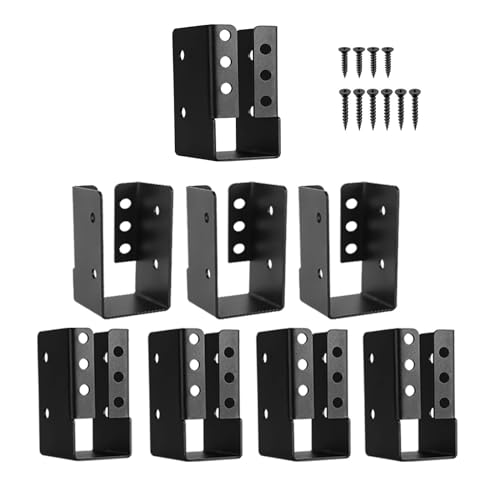 2x4 Joist Hanger 8PCS,Outdoor Trim Concealed-Flange Joist Bracket - size: 8pcs, style: 2''x4''