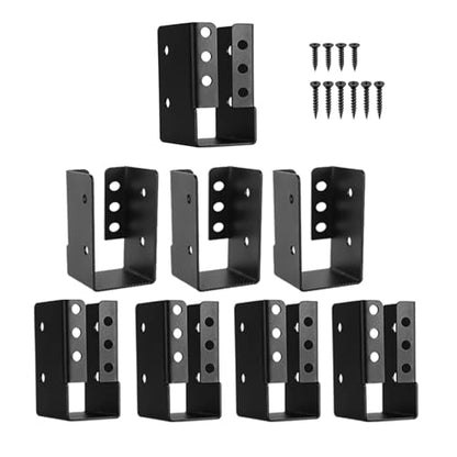 2x4 Joist Hanger 8PCS,Outdoor Trim Concealed-Flange Joist Bracket - size: 8pcs, style: 2''x4''