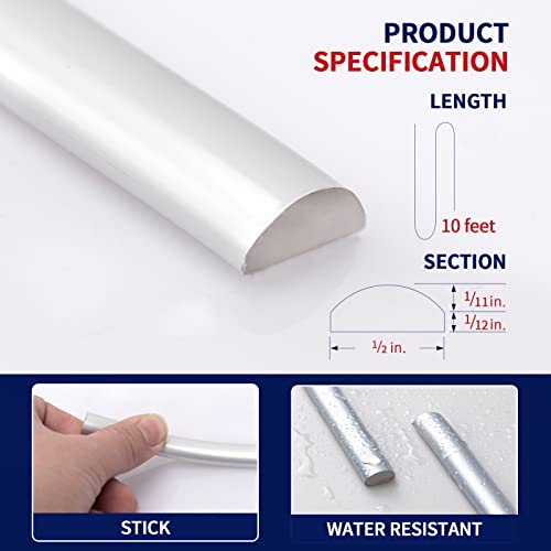 Art3dwallpanels Peel and Stick Trim for Backsplash, 10 Ft, Silver - color: Silver, size: 10 Feet