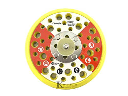 2QSD52D, 5-Inch Grip Faced Sanding Pro-Net Vacuum Pad 44 Holes and Pad Protector - size: 5inch Multi Pad