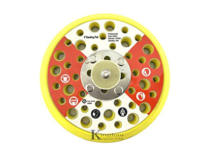 2QSD52D, 5-Inch Grip Faced Sanding Pro-Net Vacuum Pad 44 Holes and Pad Protector - size: 5inch Multi Pad