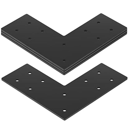 heneng 4 Pcs Flat Mending Plates for 4x4 Post,11 Gauge - size: 3mm/11 Gauge Thick