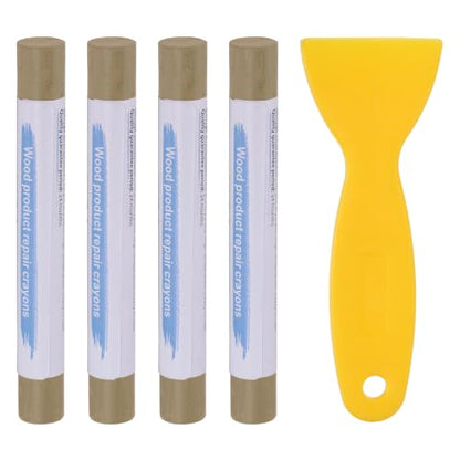 PATIKIL 4Pcs Wood Furniture Repair Markers with Scraper, Coffee - color: Coffee