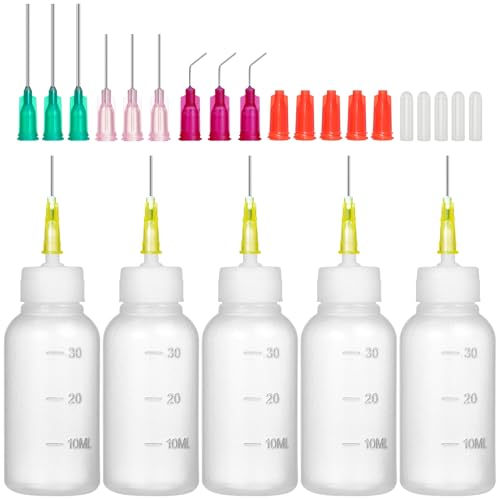 30cc Needle Glue Bottles, Precision Tip Squeeze Applicator Dispenser Bottle - size: 1 Ounces