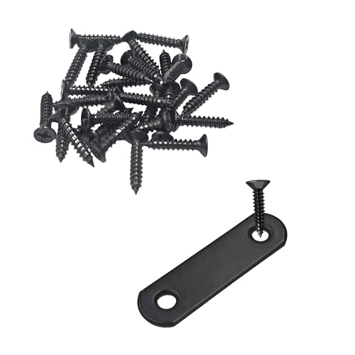 16Pcs Stainless Steel Flat Straight Brace Mending Joining Repair Plates Bracket with Screws for Wood Board Bed Frame Furniture (2.2" x 0.6") - size: 2.2" x 0.6"