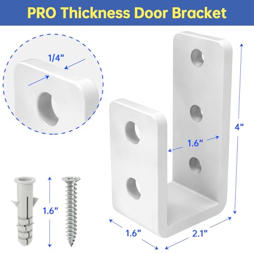 Heavy-Duty 2x4 Door Barricade Brackets 1/4" U-Shaped Hook Brackets - color: 2 pack-6MM (PRO)
