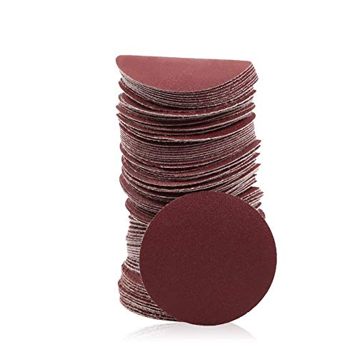 SPEEDWOX 100PCS 2" 320 Grit Sanding Discs, Hook and Loop No Hole Sandpaper - style: 320 Grit