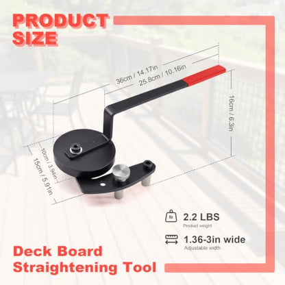 Deck Board Straightening Tool Black