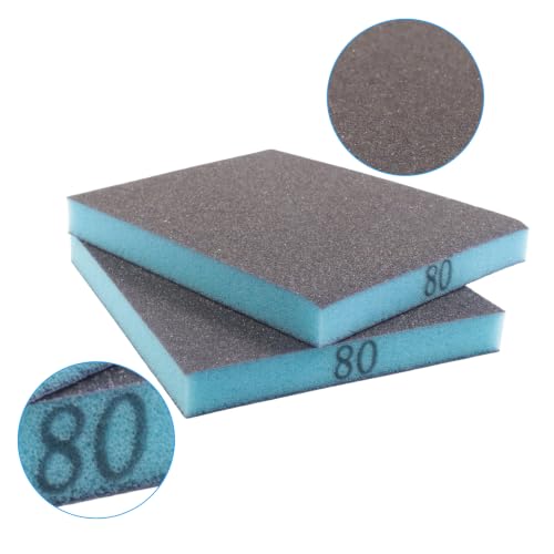 12 Pcs 80 Grit Sanding Sponge - size: #80