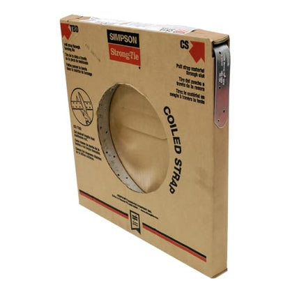 Simpson Strong-Tie CS18 CS Coiled Strap - 200 ft. Long, 18-Gauge Zinc Galvanized Utility Strap, Resists Tension and Uplift Loads, Can Be Cut to Length On Site