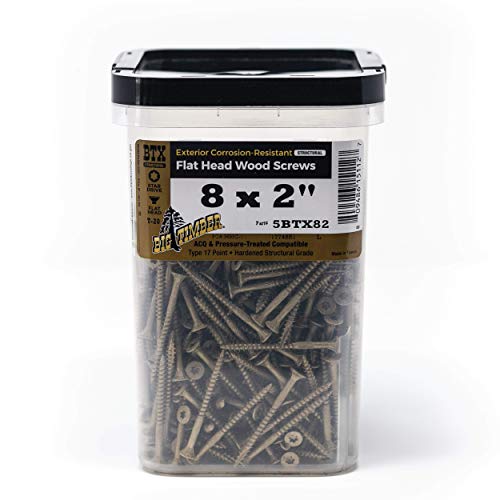 Big Timber 5BTX82#8 by 2-inch T-20-drive bit Bronze Star Flat Head Screws-Exterior,(755 per Box) - size: 8x2", style: 5LB