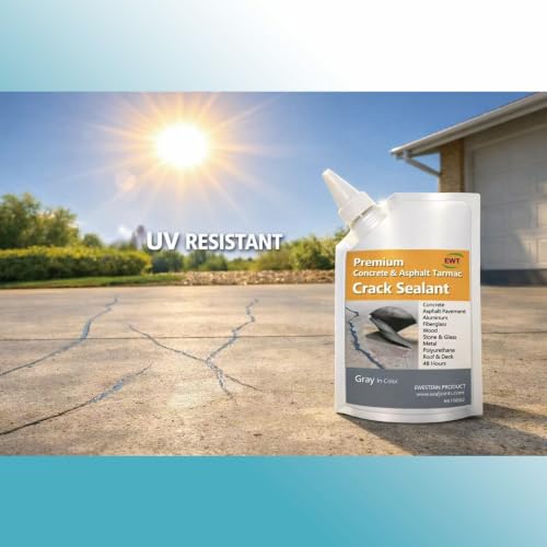 EWT Premium Concrete Crack Filler, Gray, 1 Count - color: Gray