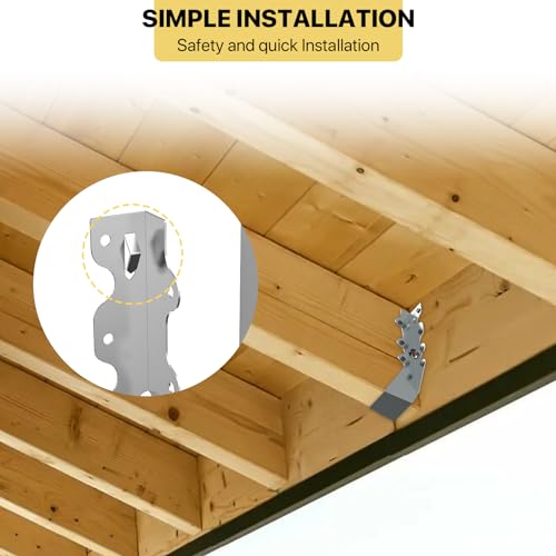 25 pcs 2x8 Joist Hanger,LU28 18 Gauge Double Shear Face Mount Joist Hanger,Hurricane Ties for Rafters Tie Brackets Great for Floor Deck and Ceiling Joists - size: 25Pcs 2x8, style: Silver