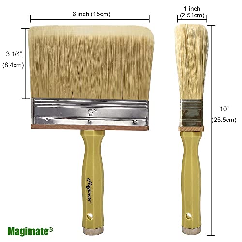 Magimate 6 Inch Extra Wide Block Paint Brush for Walls, Masonry & Dusting - size: 6 inch